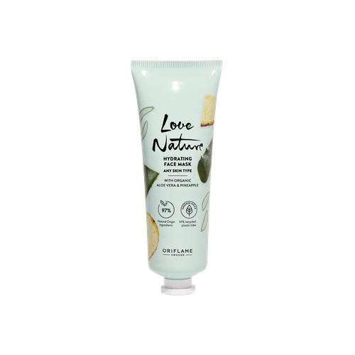 Love Nature Hydrating Face Mask with Organic Aloe Vera & Pineapple