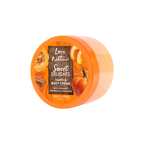 Love Nature Sweet Delights Hand & Body Cream with Organic Pumpkin & Cinnamon